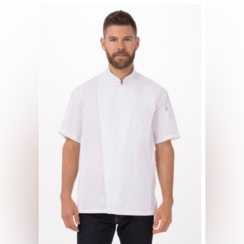 NWT Chef Works Size Large Chef Shirt. White